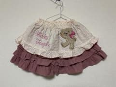 Shirley Temple くまフリルスカート 120cm ピンクのサムネイル