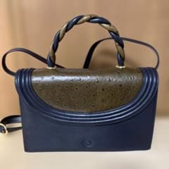 ゲラルデイーニオーストリッチ&皮革バンドバッグ2WAY - メルカリ