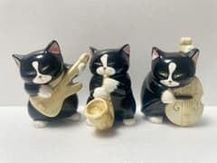 セブンコーポレーション 黒猫楽団 ギター・サックス・チェロ3体セット