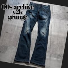 00s archive シューカット フレアデニム 裾広がり 平成お兄系 y2k