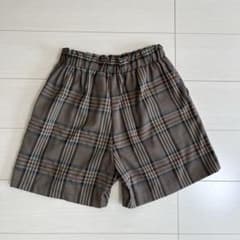 レディース チェック柄 ショートパンツ ウエストゴム ポケット付き