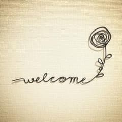 ワイヤークラフト  welcome  北欧　バラ　花のサムネイル