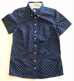 FRED PERRY ドット柄 半袖シャツ 月桂樹ロゴ刺繍 UK8のサムネイル