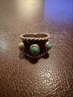 90s ナバホ navajo ヴィンテージ 重厚感ターコイズ シルバー リング