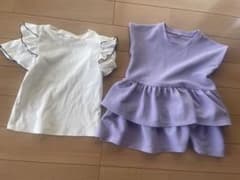 キッズ120 トップス　フリル2枚セット　チュニックのサムネイル