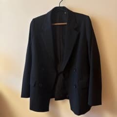 【美品】 GU ダブルブレストジャケット ブラックのサムネイル