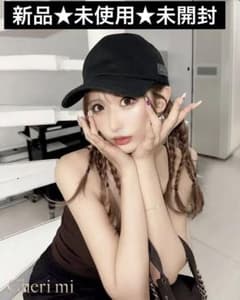 新品 未使用 未開封 シェリミー サイドロゴキャップ ブラックのサムネイル