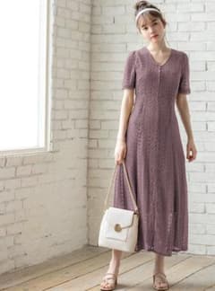 GRL  レースワンピース ダークピンクのサムネイル
