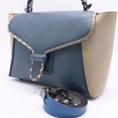 COACH クーリエ キャリーオール 2WAYバッグ レザー/パイソン1178 