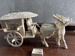 ジブリ⭐︎石？玉？の大きな中国的置物　馴鹿車？ ジブリ様専用⭐︎石？玉？の大きな中国的置物 馴鹿車？ - メルカリ