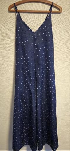 alma design ドット柄サロペット