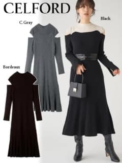 ⭐︎滝沢眞規子着用⭐︎ CELFORD 袖スリットニットマーメイド