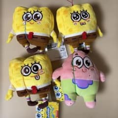 スポンジ・ボブ パトリック ぬいぐるみ マスコット 4点セットのサムネイル