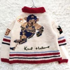 【希少】カールヘルム カウチンセーター テディベア ワッペン ユニセックス 希少】カールヘルム カウチンセーター テディベア ワッペン ユニ