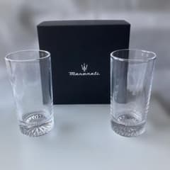 Maserati マセラティロゴ入り ストレート ガラス製 グラス 2個セットのサムネイル