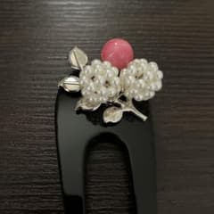 髪飾りU型かんざし　フラワー