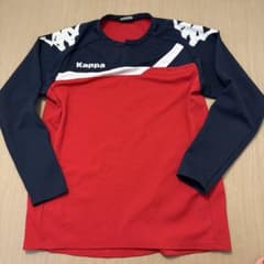 Kappa 長袖プラクティスシャツ ネイビー レッドMサイズ26番のサムネイル