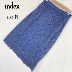 [index] 총 레이스 씻을 수 타이트 스커트 くすみ 블루 M 사이즈