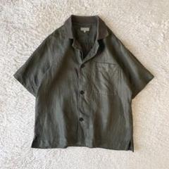 【美品】マーガレットハウエル リネンシャツ バンドカラー カーキオリーブ マーガレットハウエル 美品 リネンシャツ M オリーブ - メルカリ