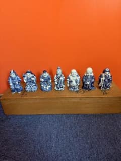 1573  源右衛門 染付七福神 置物 青  共箱 縁起物 オブジェ 飾り物 m76293340911_1.jpg?1720618487