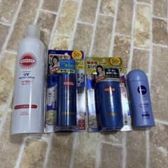 サンカットUVスプレー250gと60gとジェル2本の日焼け止め4点セットのサムネイル