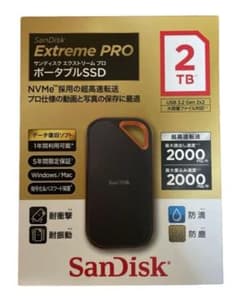 SanDisk Extreme PRO ポータブルSSD 2TB 本体のサムネイル