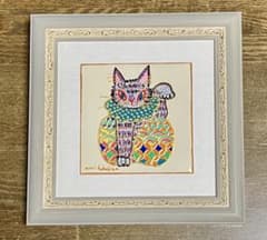福嶋吾然有 招き猫 タイル画 福嶋吾然有 招き猫 タイル画 - メルカリ