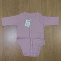 新品　ピンク　ボタン　ロンパース　カバーオールのサムネイル