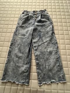 値下げ中⭐︎グレー ワイドパンツ フリンジ加工のサムネイル