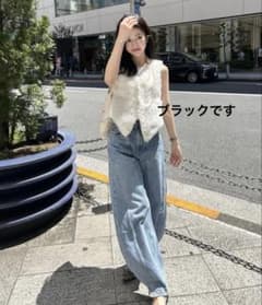 Bibiy.ベスト＋リブタンクトップ2点 Bibiy.ベスト＋リブタンクトップ2点 - メルカリ