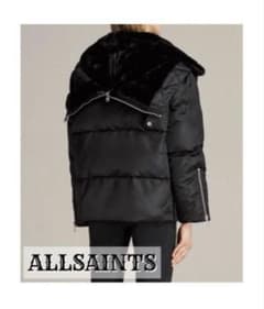 ALLSAINTS 黒 ダウンジャケット ファー付き - メルカリ