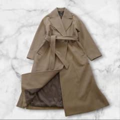 スローブイエナ SUPER100 メルトン ビックラペル ロングコート 36 スローブイエナ SUPER100メルトン ビックラペルコート ロングコート