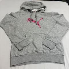 PUMA プーマ パーカー グレー 星柄ロゴ レディース L 秋服のサムネイル