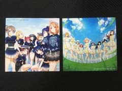 Aqours 재킷 일러스트 씰 뭐든지 약속! 그 외 2장 세트