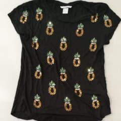 一度のみ着用☆パイナップルTシャツのサムネイル