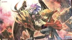 もこ様専用　遊戯王 デュエルフィールド(プレイマット) 遊城十代&ユベルのサムネイル