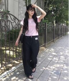 ラグランスリーブ 半袖Tシャツ ライトピンクのサムネイル