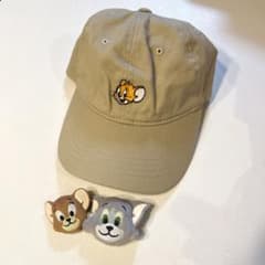 トムとジェリー ベージュキャップとぬいぐるみワッペンのサムネイル
