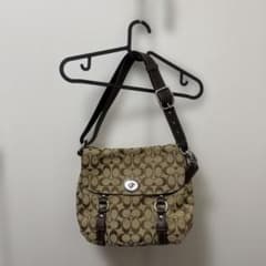 【coach】円形パターン ショルダー・キャンバスバッグのサムネイル