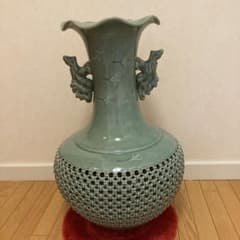 高麗青磁 海光 花瓶 壺 骨董品 アンティーク - メルカリ