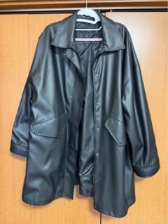 JEANASIS フェイクレザージャケット ブラックのサムネイル