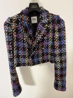 【即完売・美品】ZARA ツイードジャケット　ショート丈のサムネイル