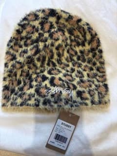 STUSSY ヒョウ柄 ニット帽 フリーサイズ m76327463271_1.jpg?1765682330