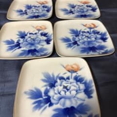 深川製磁 牡丹の花小皿5枚セット - メルカリ