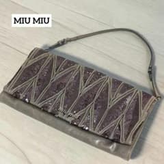 MIU MIU マテラッセ スパンコール ワンショルダーバッグ - メルカリ