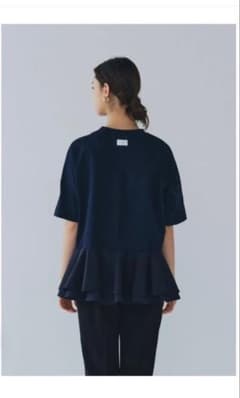 y*o様 yori ソリッドバックフレアTee ネイビー　ヨリ yori ヨリ ソリッドバックフレア Tee ネイビー 美品 - メルカリ