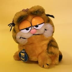 希少 80s 1981年製 DAKIN ガーフィールド ぬいぐるみ 20cm タグプレート付き ガーフィールド ぬいぐるみ 1981年DAKIN レア希少