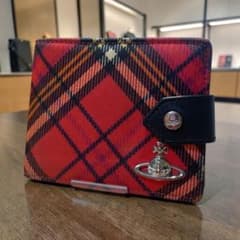 希少 Vivienne Westwood タータンチェック 二つ折財布 オーブ - メルカリ