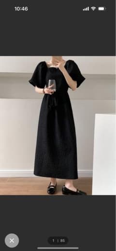 abitokyo ふくれジャガードパフスリーブスクエアワンピースのサムネイル
