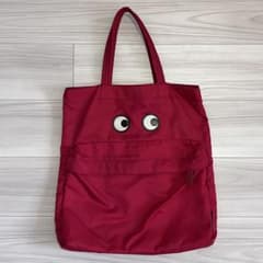 アニヤハインドマーチ アイズトート ナイロン レッド 赤 トートバッグ